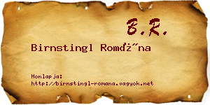 Birnstingl Romána névjegykártya